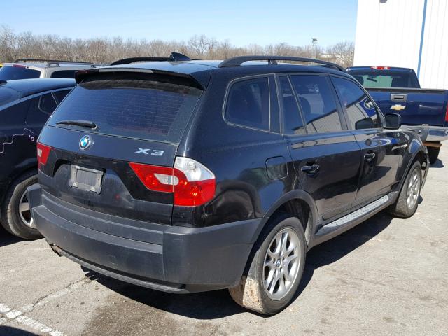 WBXPA734X5WC51699 - 2005 BMW X3 2.5I BLACK photo 4