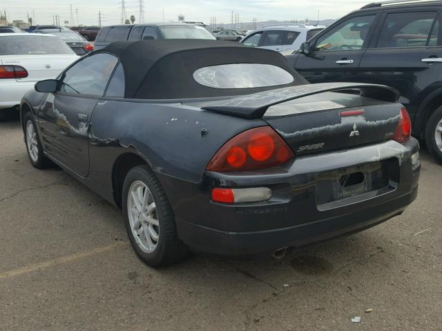 4A3AE45G32E010799 - 2002 MITSUBISHI ECLIPSE SP BLACK photo 3