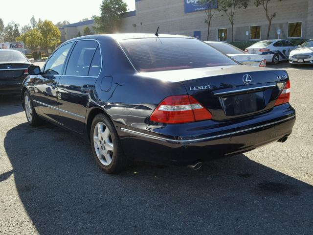 JTHBN36F340162281 - 2004 LEXUS LS 430 BLUE photo 3