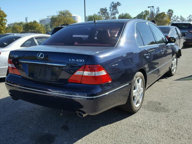 JTHBN36F340162281 - 2004 LEXUS LS 430 BLUE photo 4