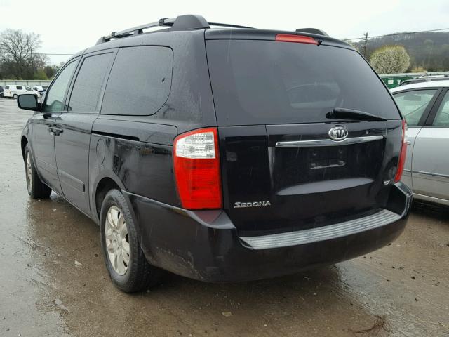 KNDMB233566054512 - 2006 KIA SEDONA EX BLACK photo 3