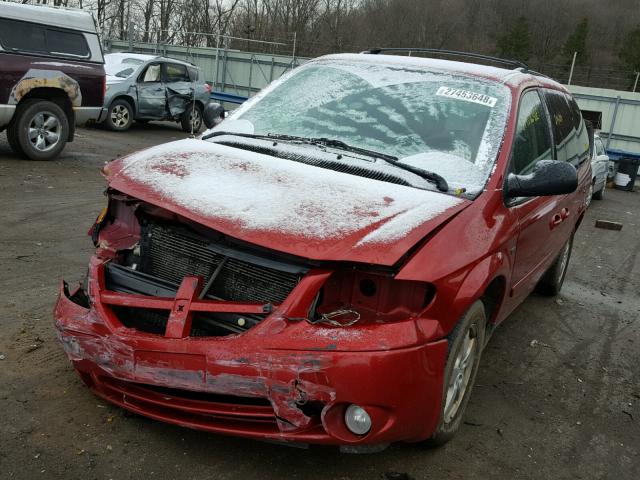 2D4GP44L87R303312 - 2007 DODGE GRAND CARA RED photo 2