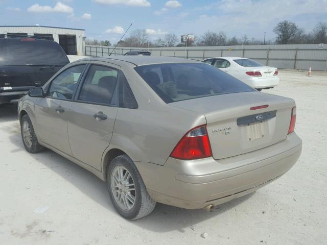 1FAFP34N17W291036 - 2007 FORD FOCUS ZX4 BEIGE photo 3