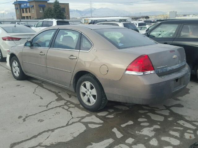 2G1WT58K479367206 - 2007 CHEVROLET IMPALA LT TAN photo 3