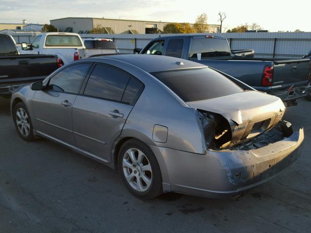 1N4BA41E18C831661 - 2008 NISSAN MAXIMA SE GRAY photo 3