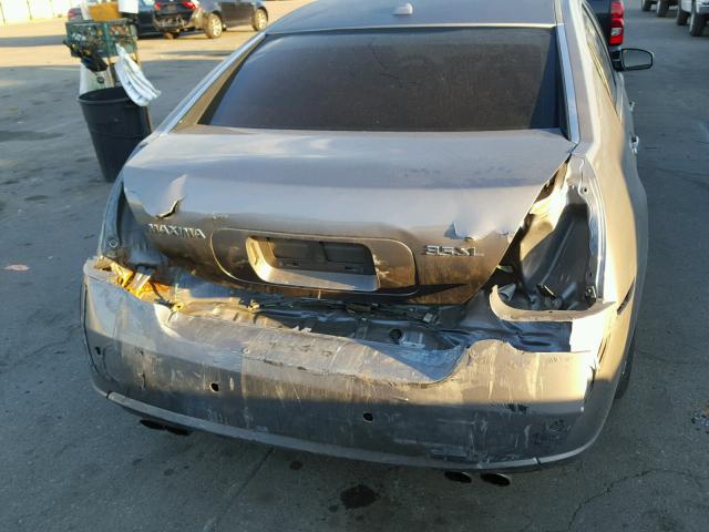 1N4BA41E18C831661 - 2008 NISSAN MAXIMA SE GRAY photo 9