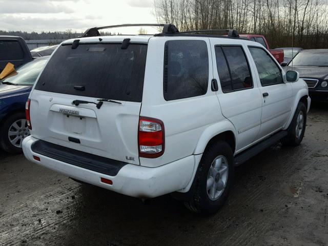 JN8AR07Y0YW428976 - 2000 NISSAN PATHFINDER WHITE photo 4