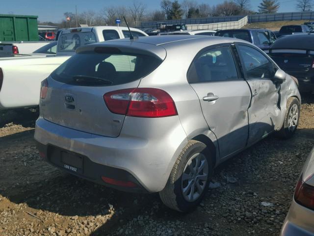 KNADM5A32C6068410 - 2012 KIA RIO LX Արծաթագույն լուսանկար 4