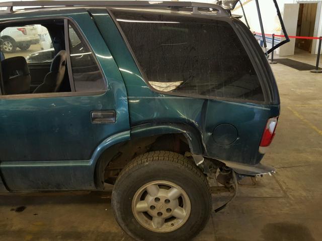 1GNDT13W6T2240796 - 1996 CHEVROLET BLAZER GREEN photo 9