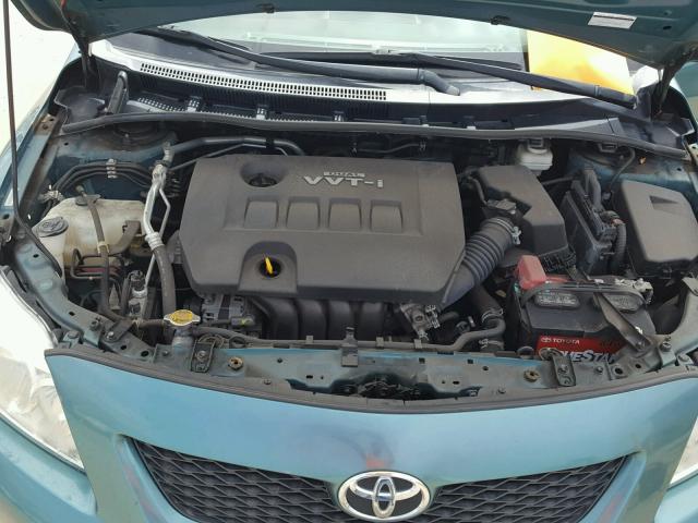 1NXBU4EE6AZ219351 - 2010 TOYOTA COROLLA BA GREEN photo 7