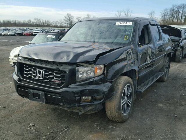 5FPYK1F77EB001394 - 2014 HONDA RIDGELINE BLACK photo 2