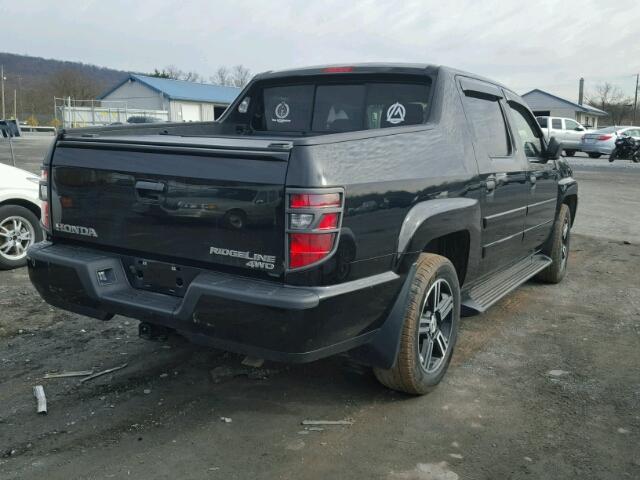 5FPYK1F77EB001394 - 2014 HONDA RIDGELINE BLACK photo 4