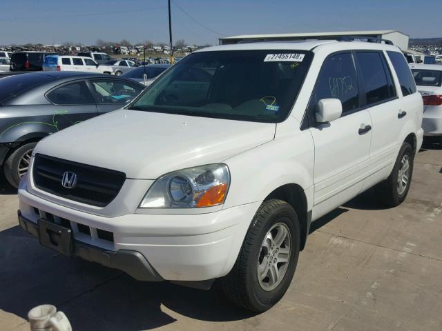 5FNYF18545B008182 - 2005 HONDA PILOT EXL WHITE photo 2