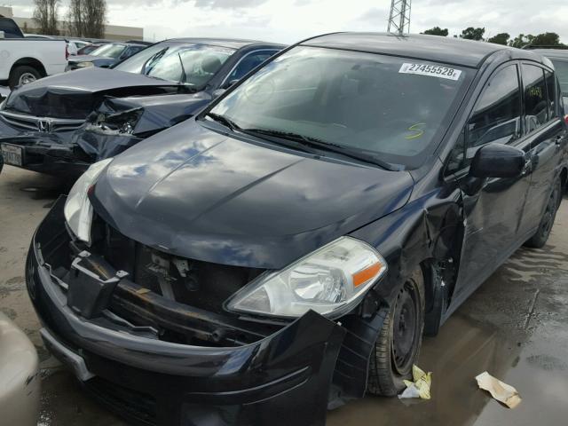 3N1BC13E18L458855 - 2008 NISSAN VERSA S BLACK photo 2