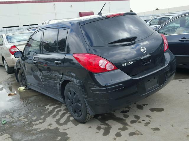 3N1BC13E18L458855 - 2008 NISSAN VERSA S BLACK photo 3