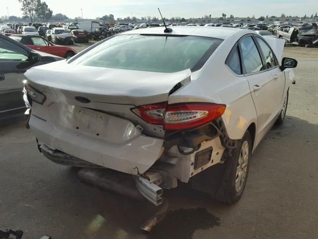 3FA6P0G71DR298224 - 2013 FORD FUSION S WHITE photo 4