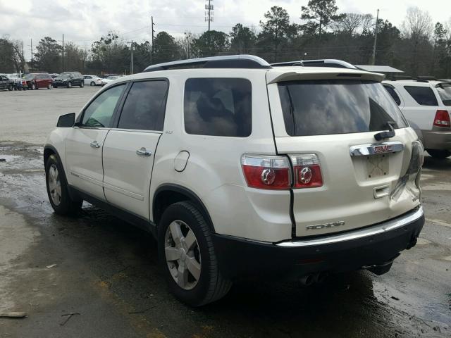 1GKEV33708J302903 - 2008 GMC ACADIA SLT WHITE photo 3