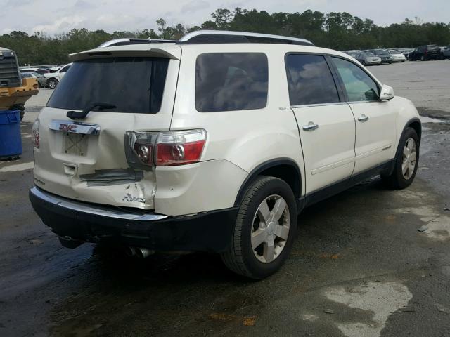 1GKEV33708J302903 - 2008 GMC ACADIA SLT WHITE photo 4