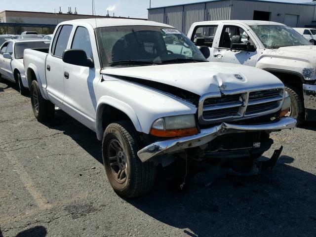 1D7HG48N23S184779 - 2003 DODGE DAKOTA QUA WHITE photo 1