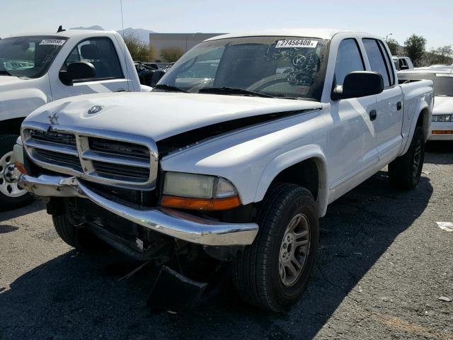 1D7HG48N23S184779 - 2003 DODGE DAKOTA QUA WHITE photo 2