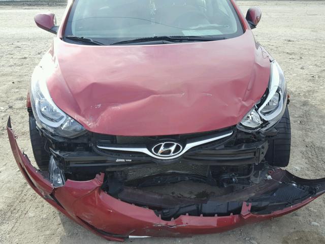 5NPDH4AE1GH693380 - 2016 HYUNDAI ELANTRA SE RED photo 7