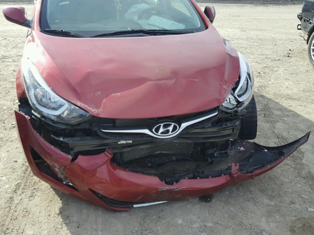 5NPDH4AE1GH693380 - 2016 HYUNDAI ELANTRA SE RED photo 9