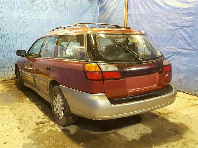 4S3BH675447615623 - 2004 SUBARU LEGACY OUT RED photo 3