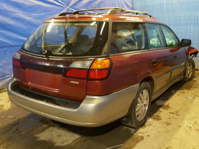 4S3BH675447615623 - 2004 SUBARU LEGACY OUT RED photo 4