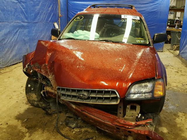 4S3BH675447615623 - 2004 SUBARU LEGACY OUT RED photo 9