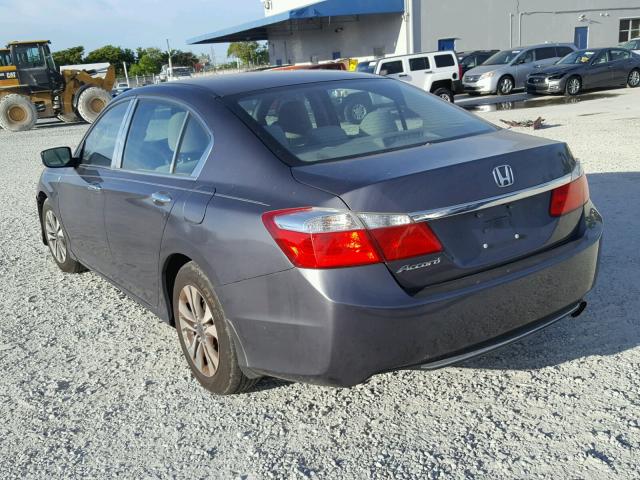 1HGCR2F36DA015345 - 2013 HONDA ACCORD LX GRAY photo 3