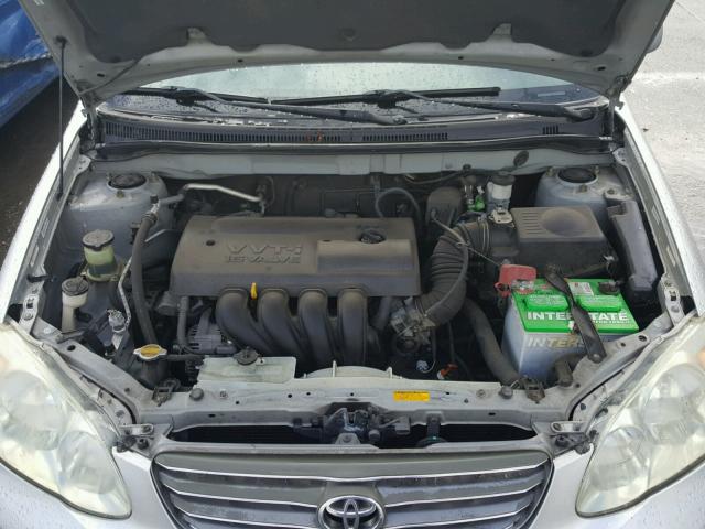 1NXBR32E24Z251847 - 2004 TOYOTA COROLLA CE SILVER photo 7