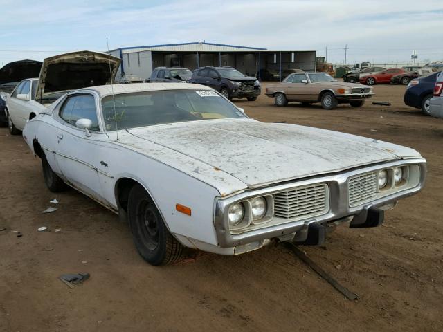 WH23G3A104226 - 1973 DODGE CHARGER WHITE photo 1