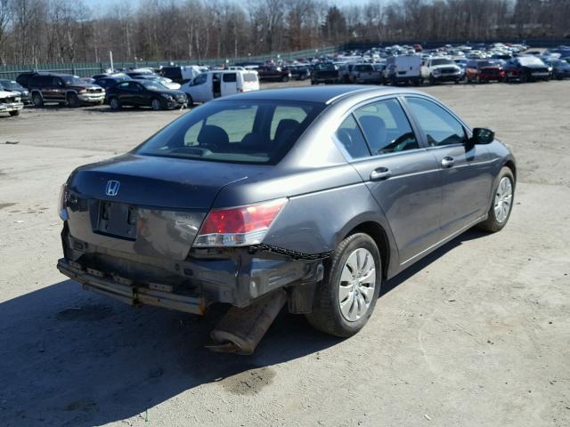 1HGCP26319A191457 - 2009 HONDA ACCORD LX GRAY photo 4