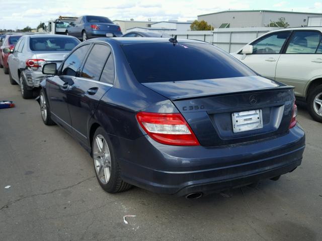 WDDGF56X48R027813 - 2008 MERCEDES-BENZ C 350 GRAY photo 3