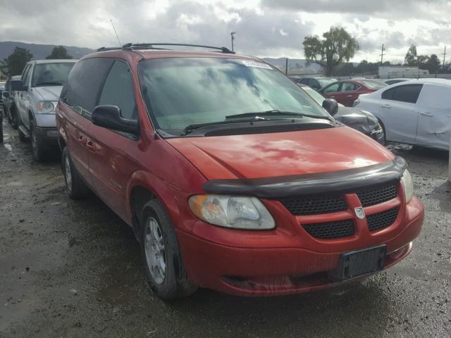 2B4GP74L01R292518 - 2001 DODGE GRAND CARA RED photo 1