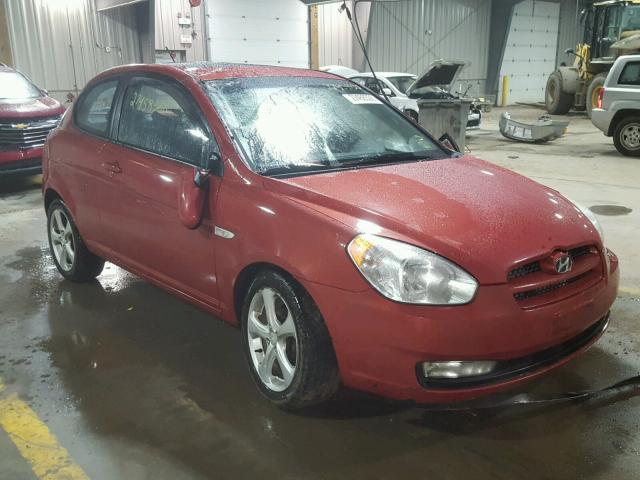 KMHCN36C37U028245 - 2007 HYUNDAI ACCENT SE RED photo 1