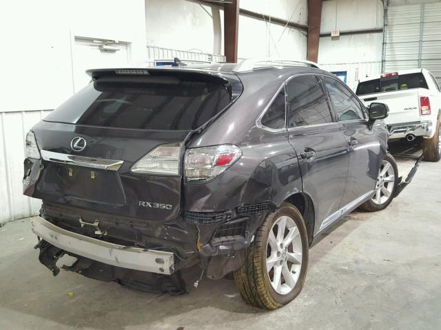 2T2BK1BA1AC071774 - 2010 LEXUS RX 350 CHARCOAL photo 4