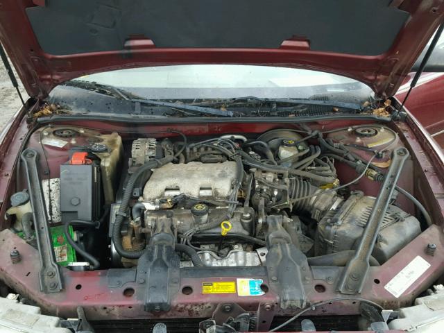 2G4WS52JXY1255015 - 2000 BUICK CENTURY CU MAROON photo 7