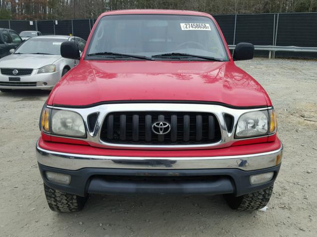 5TEWM72N81Z774319 - 2001 TOYOTA TACOMA XTR RED photo 9