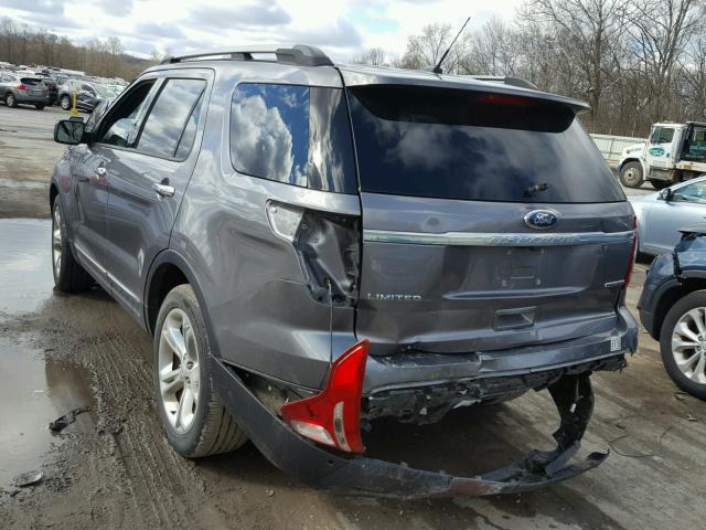 1FM5K7F83EGA91099 - 2014 FORD EXPLORER L GRAY photo 3