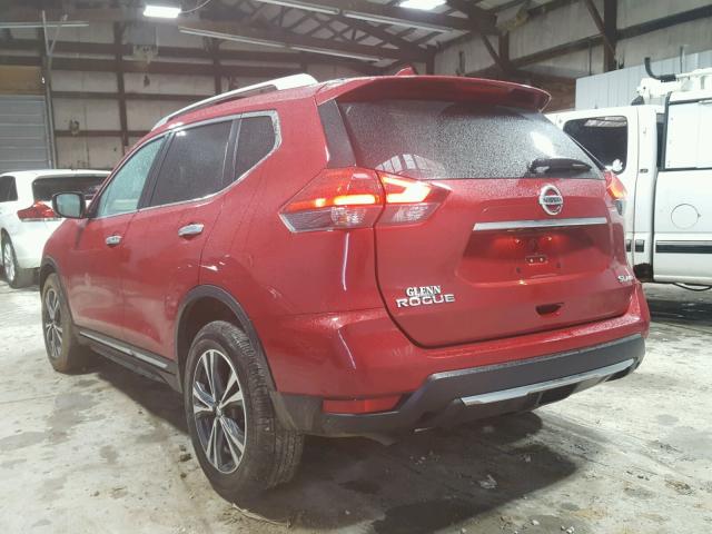 JN8AT2MVXHW257256 - 2017 NISSAN ROGUE S RED photo 3