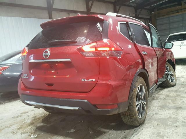 JN8AT2MVXHW257256 - 2017 NISSAN ROGUE S RED photo 4