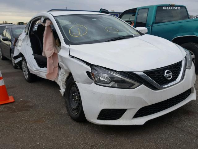 3N1AB7AP2HY281466 - 2017 NISSAN SENTRA S WHITE photo 1