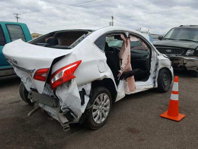 3N1AB7AP2HY281466 - 2017 NISSAN SENTRA S WHITE photo 4