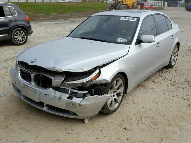 WBANB53537CP08298 - 2007 BMW 550 I SILVER photo 2