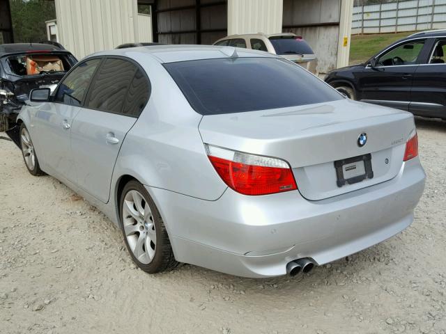 WBANB53537CP08298 - 2007 BMW 550 I SILVER photo 3