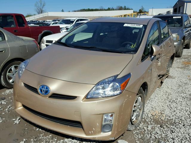 JTDKN3DU7A1027569 - 2010 TOYOTA PRIUS BEIGE photo 2