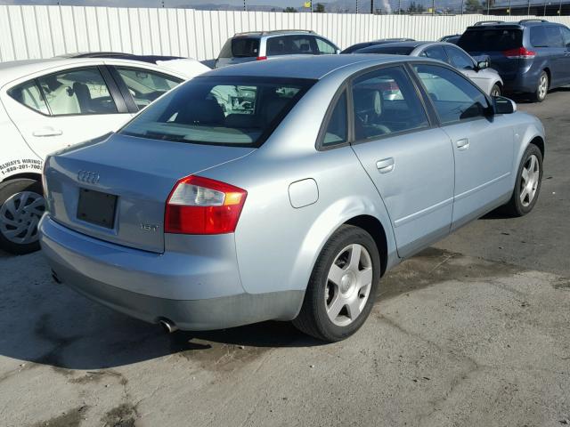 WAUJC68E44A054428 - 2004 AUDI A4 1.8T BLUE photo 4