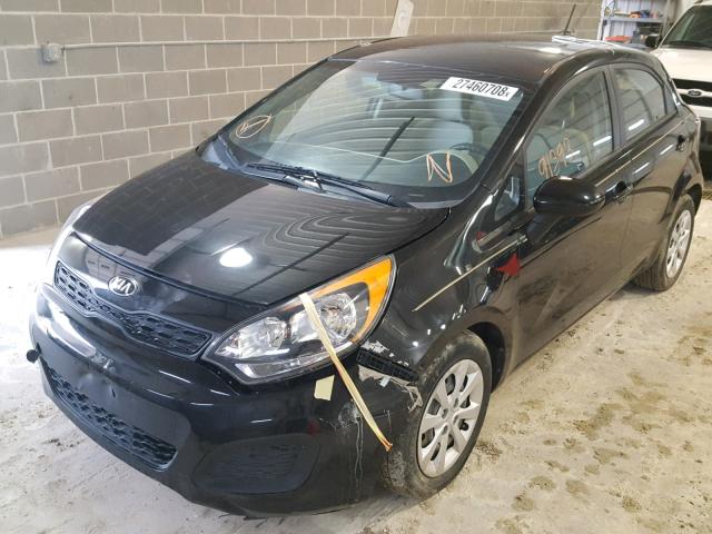 KNADM5A33D6301003 - 2013 KIA RIO LX Սև լուսանկար 2