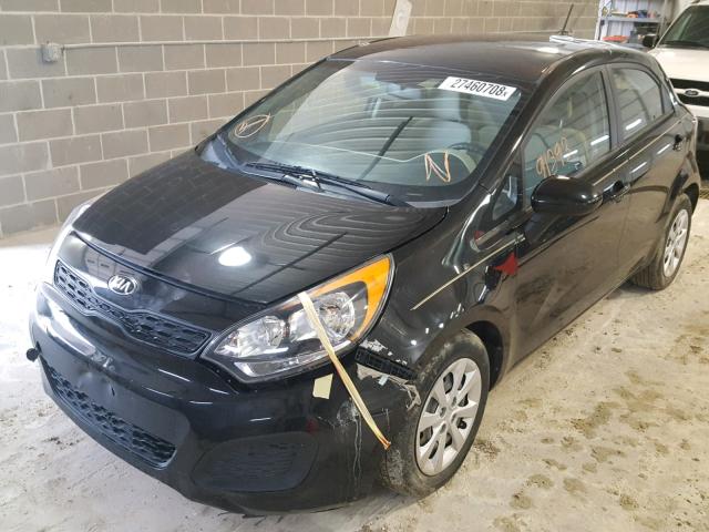 KNADM5A33D6301003 - 2013 KIA RIO LX BLACK photo 2